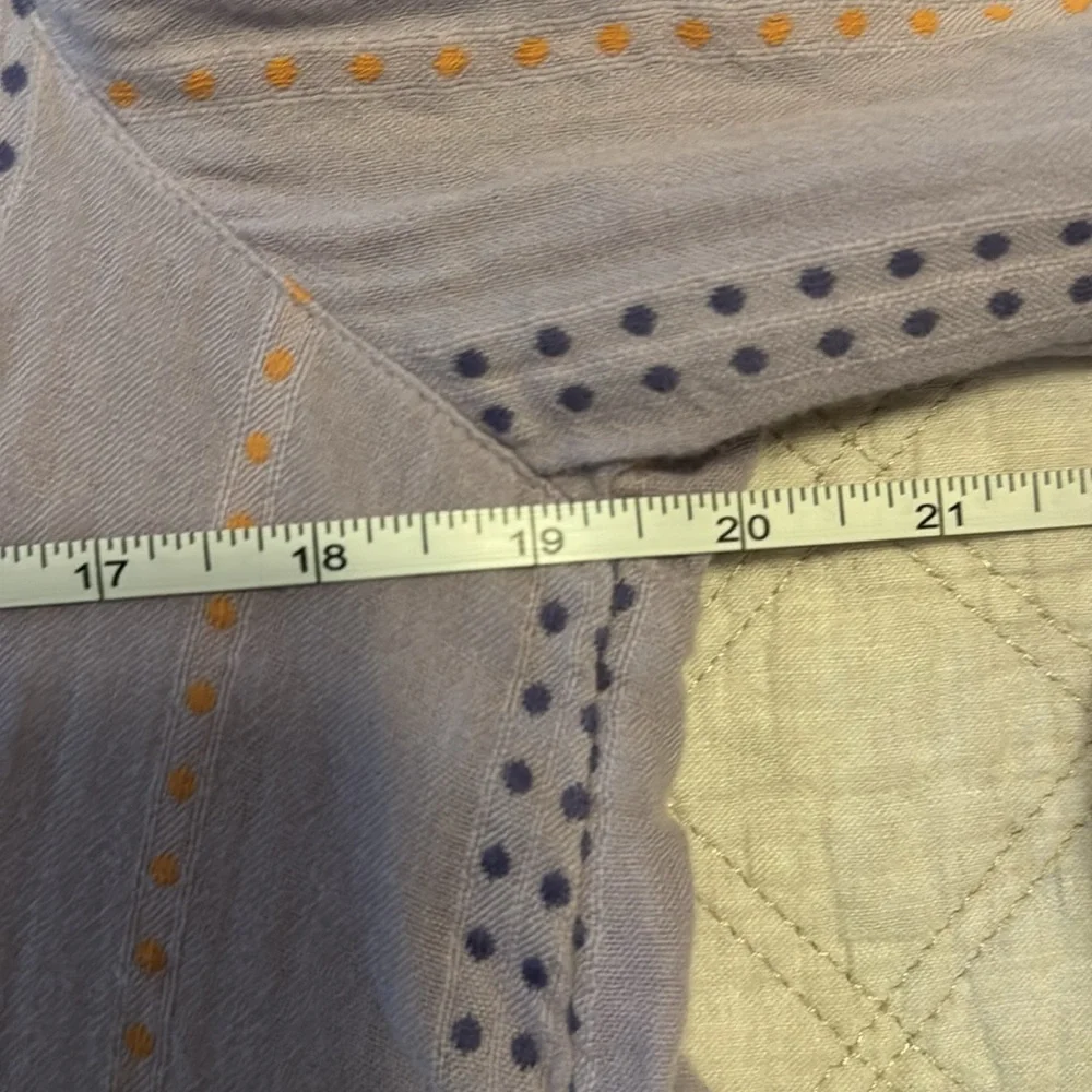 J. Jill Lavender Embroidered Blouse - Picture 6 of 7